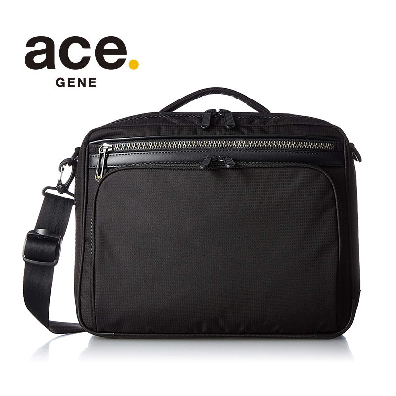 【新品未使用】エース フレックスライト フィット 54556 横型 2way 黒 ace.／エース フレックスライト フィット 街歩き 観光 A4雑誌