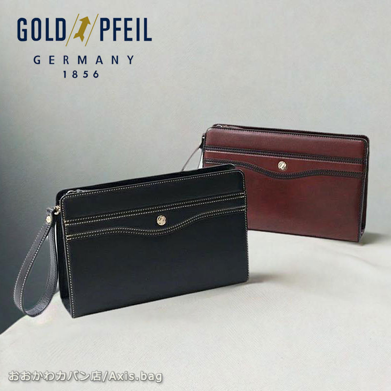 楽天市場】【値下げしました】GOLD PFEIL LEATHER CLUTCH BAG ゴールド
