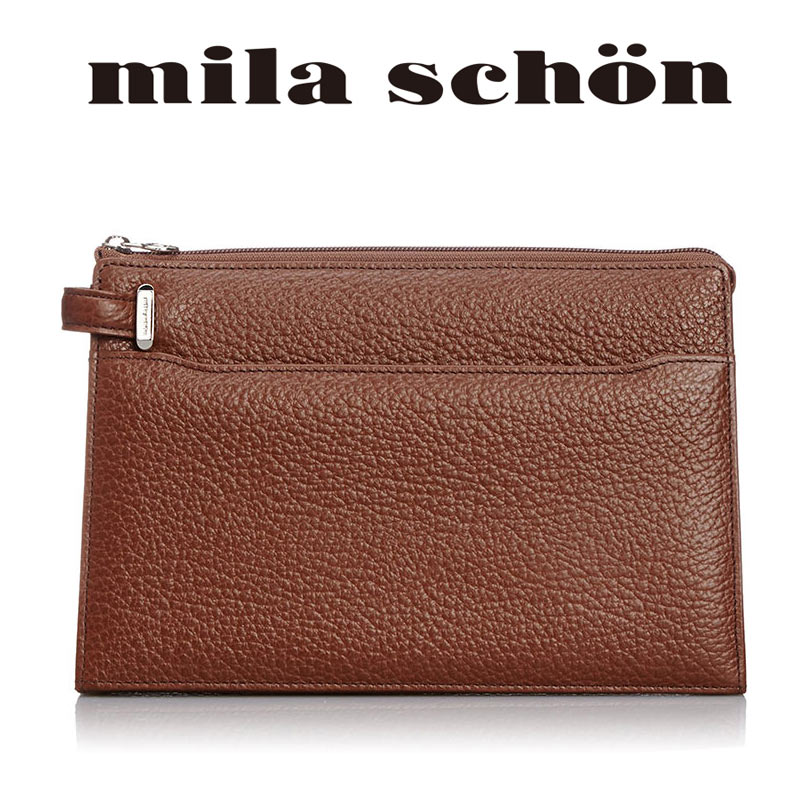 14420円 【全商品オープニング価格特別価格】 セカンドバッグ 197202 ミラショーン mila schon 3角マチ 29cm Nero ネロ