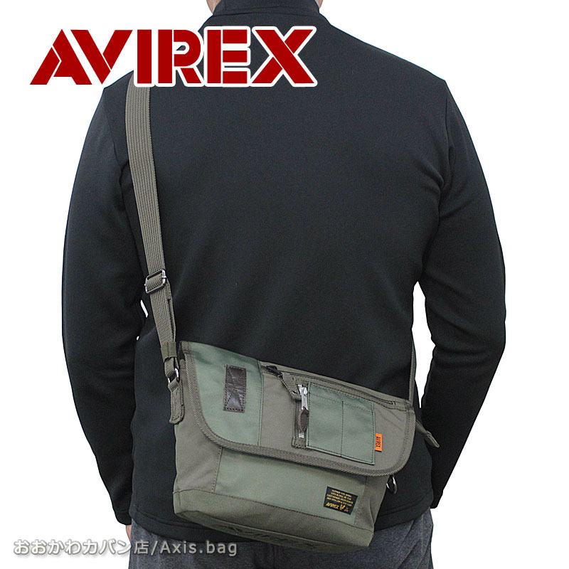 アビレックス アヴィレックス AVIREX ミニ メッセンジャーバッグ ショルダーバッグ EAGLE イーグル LIMITED EDITION avx3520m トップガン B5 肩掛け コンパクト 斜め掛け フラップ 限定生産モデル カーキ アーミー ミリタリー 人気 ブランド 正規商品