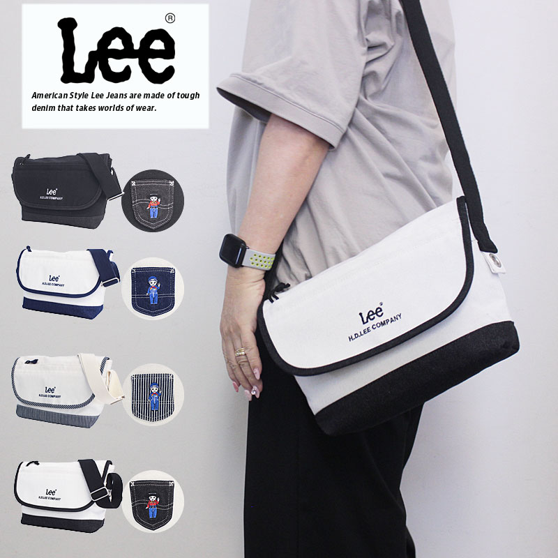 リー Lee ミニ メッセンジャーバッグ バディ Buddy 320-1403【メール便配送商品/ラッピング不可】 被せショルダー 刺繍ロゴ バディ・リー Buddy Lee デニム 斜め掛け 肩掛け シンプル 機能性 普段使い 散歩 街歩き 売れ筋 ブランド 人気 正規取扱店