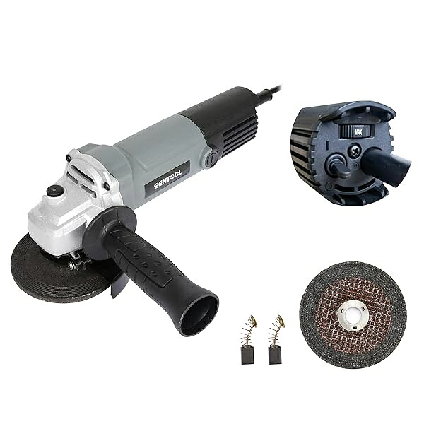 変速ディスクグラインダー 100mm コード式 無段変速 7段階 1台で5役 AC100V 600W オフセット砥石(研削用）2枚付属 穴径15mm ベビーサンダー 研磨工具 アングルグラインダー TDG100V (7段階変速)｜あくせらいふ