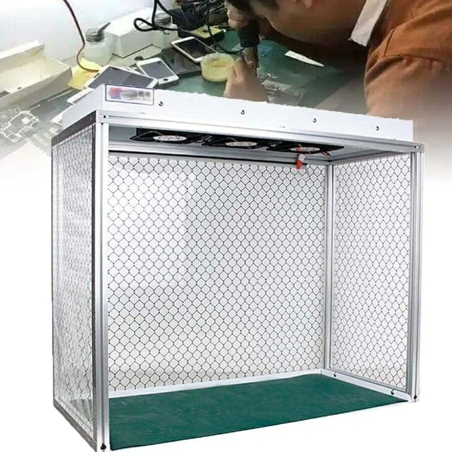 クリーンブース エアフロークリーンベンチ 小型クリーンブース ?上クリーンベンチ 垂直層流フード菌学層流キャビネット、HEPAフィルター付き、携帯電話保護フィルムの交換、携帯電話精密部品の修理用｜あくせらいふ