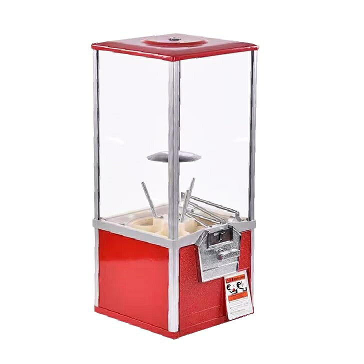 ガチャマシン 100円硬貨用 業務用 ガチャガチャ 本体 660*270*300mm レトロ カプセルマシン イベント ガチャガチャ カプセル45mm 55mm対応 赤色|あくせらいふ