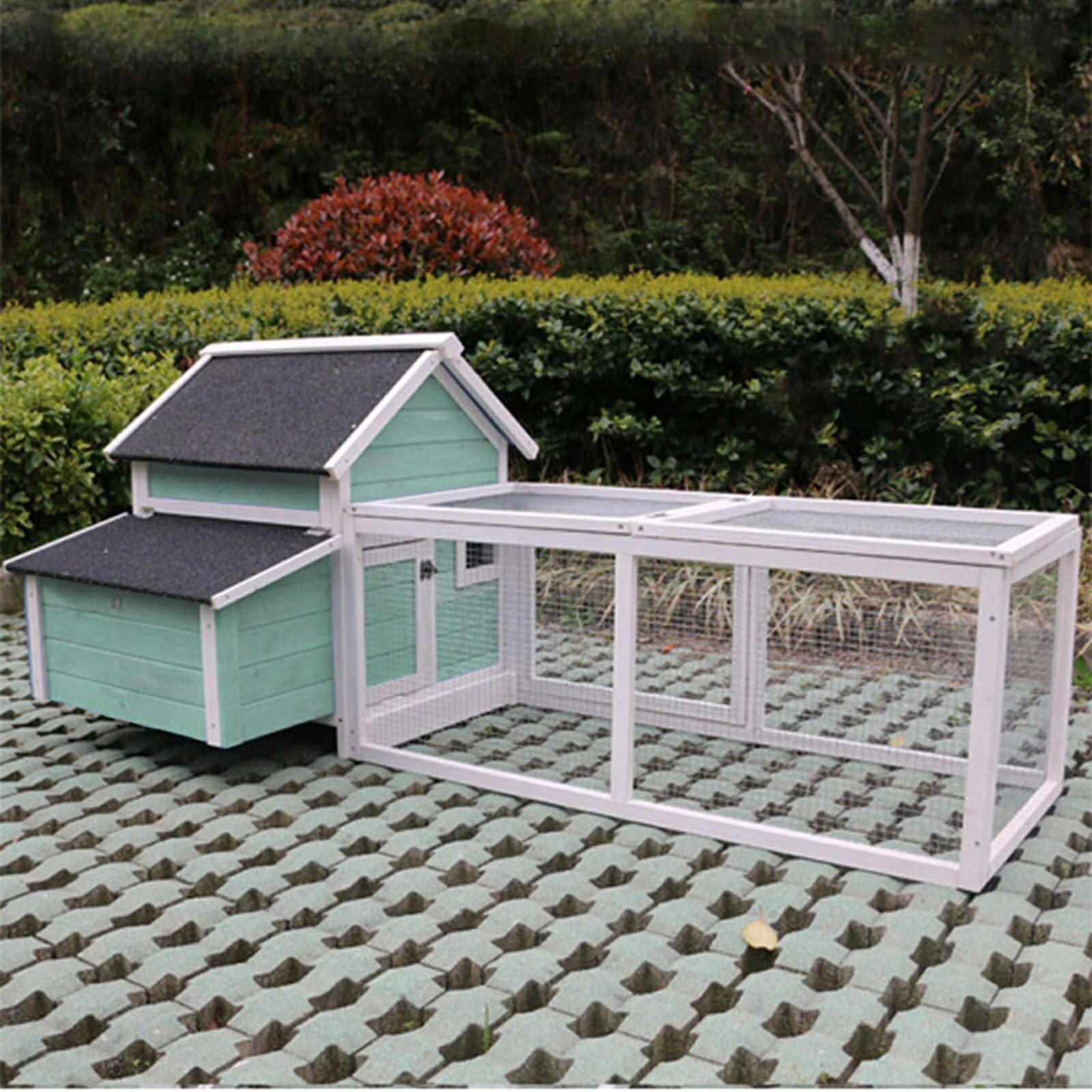 鶏掘ったて小屋 室外 大型 木製+ジンクメッキ鋼製 鳥小屋 鶏書き込み 大屋根付き添い人 高耐久 庭用 栽培所用 耐候性 防風性 家禽伏せ籠 家兎ハッチ ターキー 家鴨 鵝鳥 意気地無し幽客 家鴨 家兎の御出でになる地用 繁殖伏せ籠 精神的な統合飾り気の無い 青 180cm×90cm×70糎