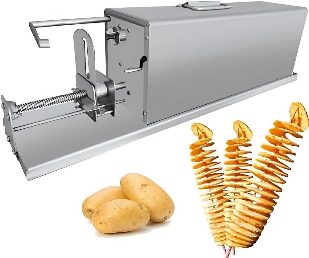 自動小銃ストレッチポテトスライサー、電動トルネードポテトタワー、薩摩芋、トルネードポテトカッター 、人蔘、黄瓜、ズッキーニ用の商業主義渦巻きジャガタラ芋切りはなすツイスターチップマシン 40Type  PSE公証