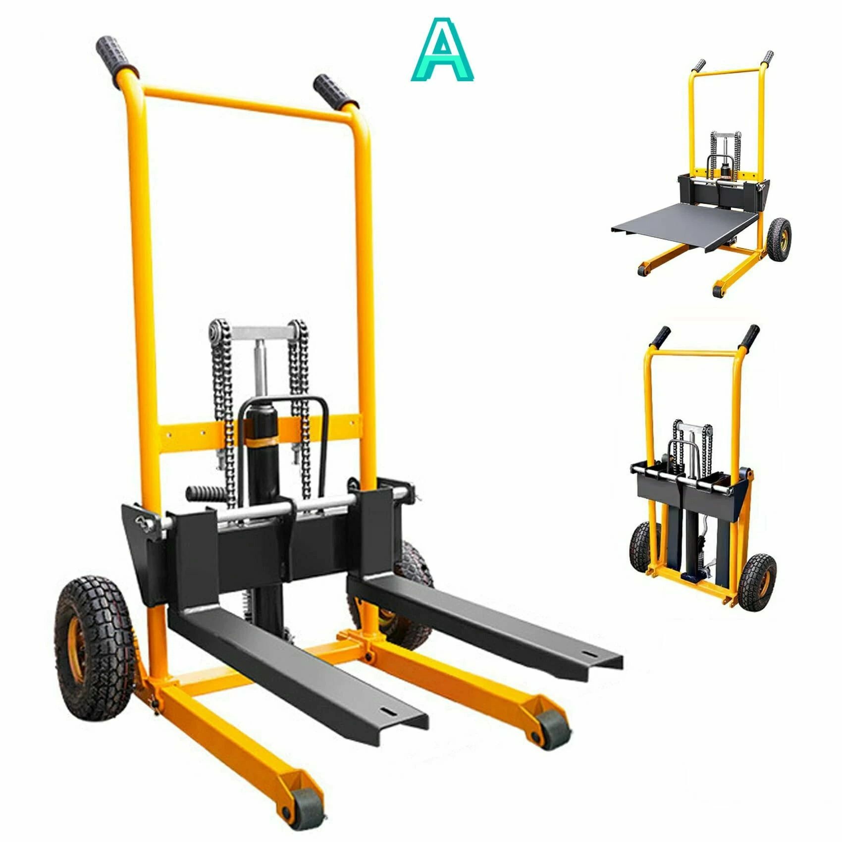 ハンドフォークリフト ハンドリフト 折りたたみ式 積載200kg 昇降80mm-920mm 脱着式プレート付き 油圧ペダル式 手動式 ハンドス|あくせらいふ