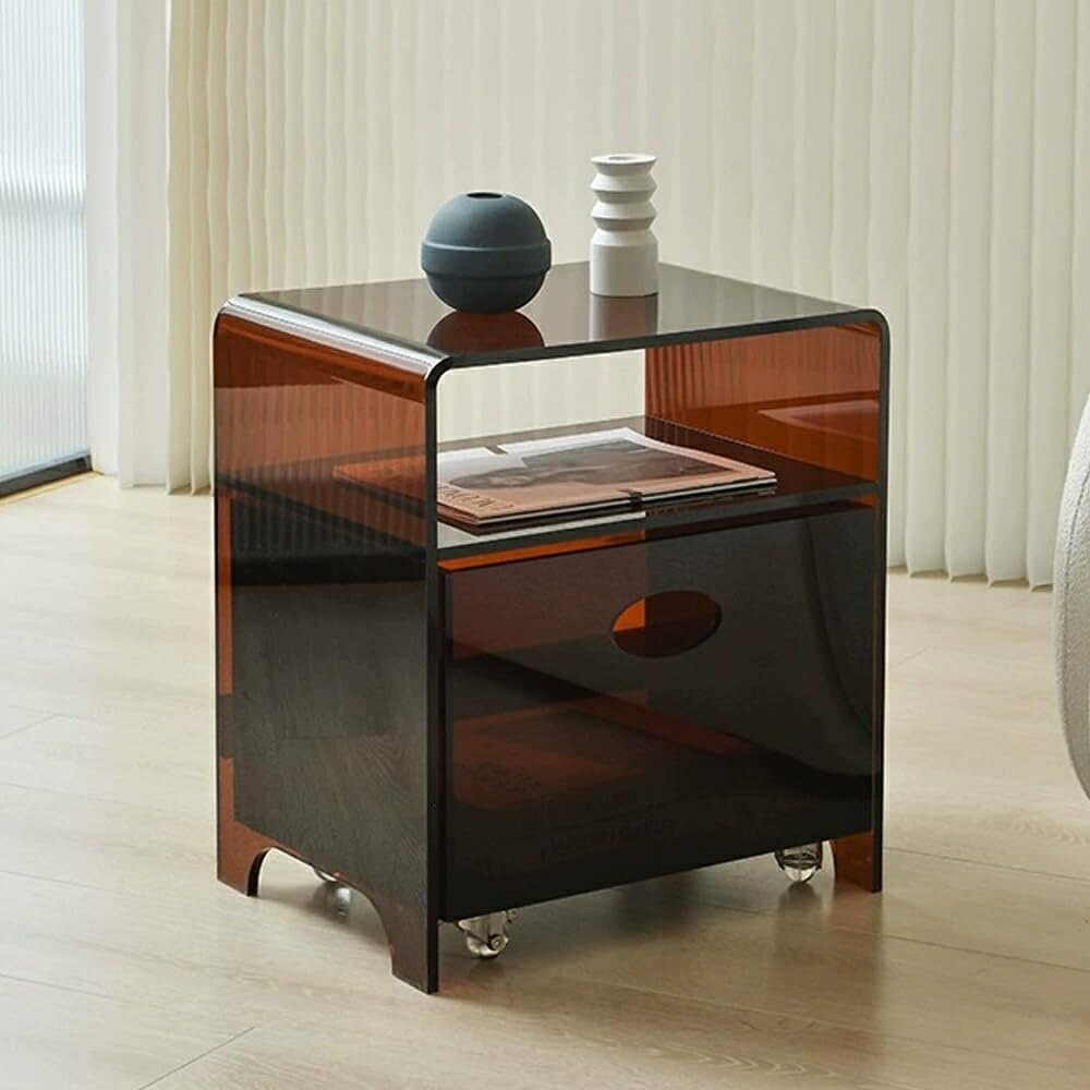 サイドテーブル アクリル樹脂 抽き出し手押し車 キャスター付き添い人 一覧表 収納家具 見せびらかす 澄み切った 幅30糎 リビング 軽さ 置き目一覧表 分かりやすい オシャレ リビング一覧表 机 事務机 万覚え帳マイコン 臥榻 寝椅子 電話を掛ける台