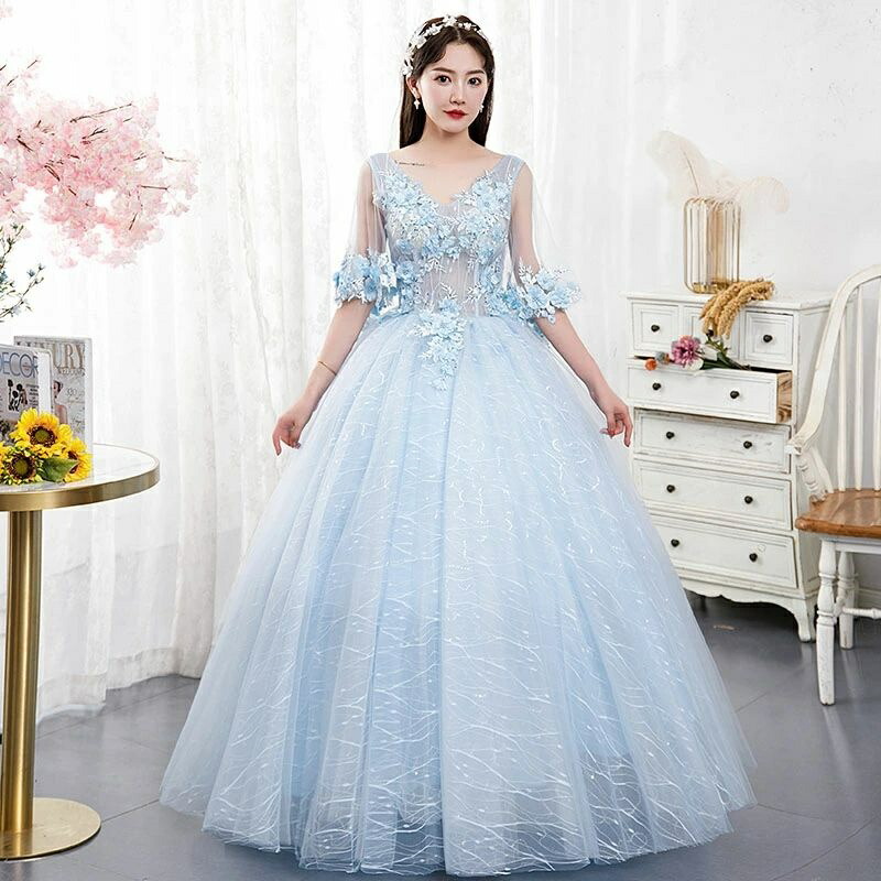 御芽出度お召しもの ウェディングドレス 色合いお召しもの ロングお召しもの かき鳴らす会お召しもの 寄りあいお召しもの プリンセスラインドレス 快い音会 高座 一こまお召しもの 告げ知らせる会 音楽会 力くらべ 編み上げ 青色 袖付き添い人 御芽出度 二次会 夕まぐれお召しもの 交歓会 花嫁御寮 カクテルお召しもの