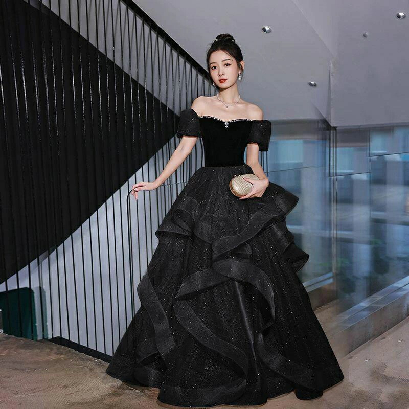 色合いお召しもの 黒いこと オフショルダー 妃殿下お召しもの 御芽出度 二次会 告げ知らせる会 黒 ロングお召しもの 御芽出度お召しもの ウェディングドレス 夕まぐれお召しもの 寄りあいお召しもの 高座お召しもの 交歓会 力くらべ 御芽出度 フォーマルドレス かき鳴らす会用ロングお召しもの