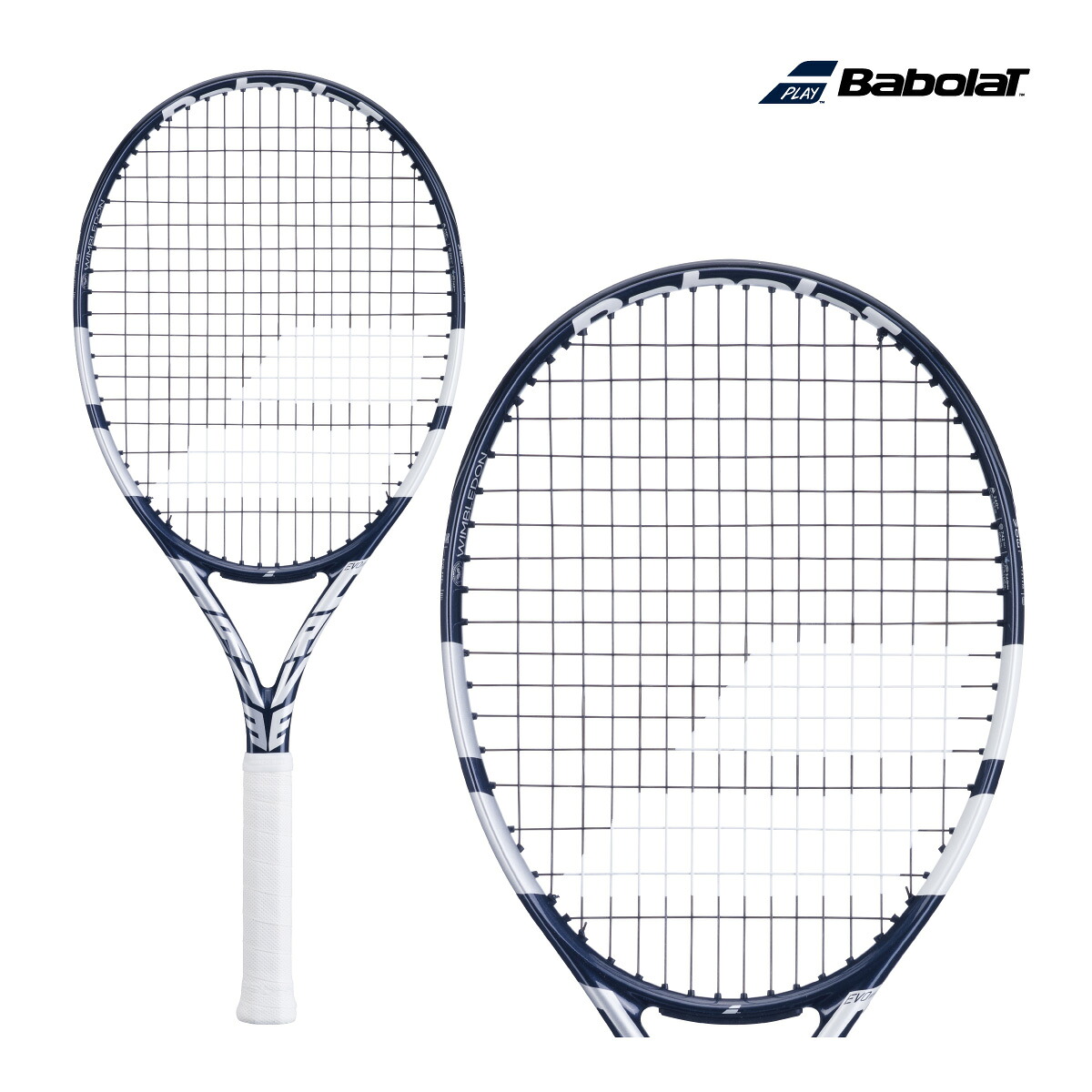 【4/11・12限定！最大1500円OFFクーポン】BABOLAT エボドライブ 115 ウィンブルドン 102523 バボラ EVO DRIVE 115 WIMBLEDON 2024SS 数量限定 張上げ済み テニスラケット 硬式 国内正規品 エボラケット