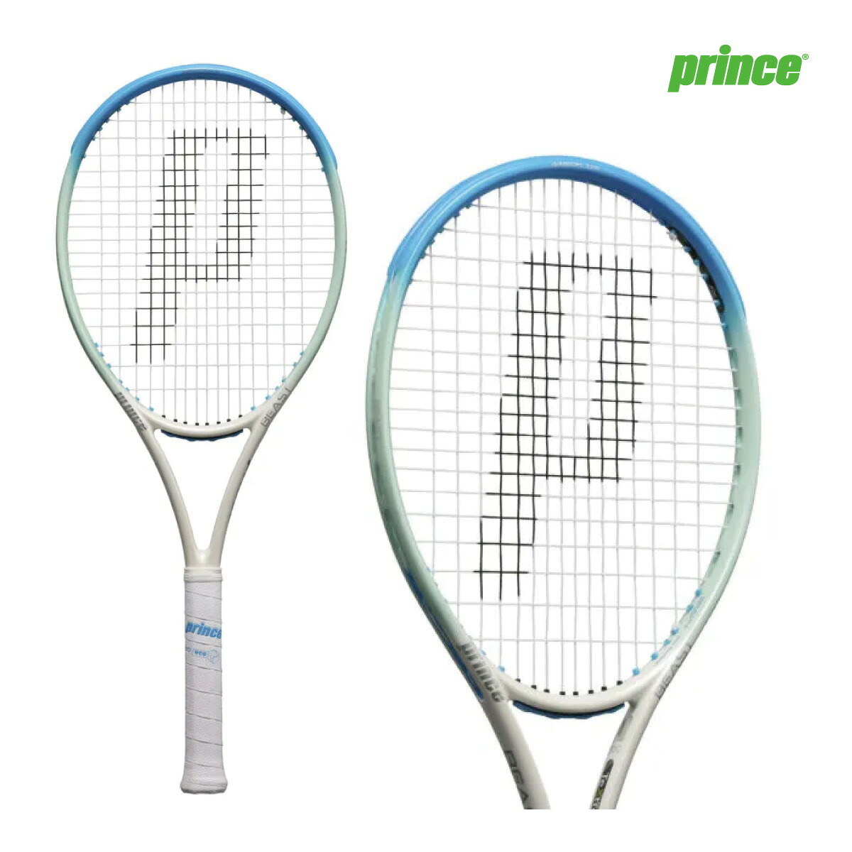 PRINCE　ビースト オースリー 100 (280g)　 7TJ237　 2025SS　ホワイト&times;ブルー　プリンス　BEAST O3 100(280g)　テニスラケット　 ラケット　テニス　テニスラケット　硬式テニス｜アクトス店