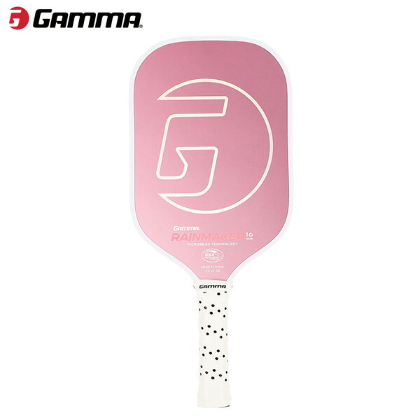 【マラソン期間中 店内最大ポイント10倍!】GAMMA ピックルボールパドル MICROBEAD RAINMAKER 16 ピンク 1E805713 ガンマ マイクロビーズ レインメーカー ラケット PICKLEBALL PADDLE カーボン 16mm|アクトス店