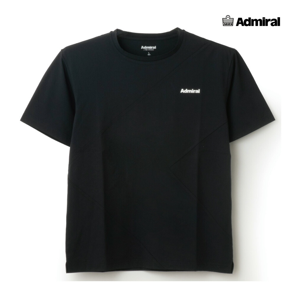 【4/11・12限定！最大1500円OFFクーポン】ADMIRAL　メンズ　アロースイッチングTEE　ATMA522-010　2025FW　ブラック　吸水速乾　アドミラル　MEN　テニスウェア　バドミントン　ソフトテニス　ポスト投函対応