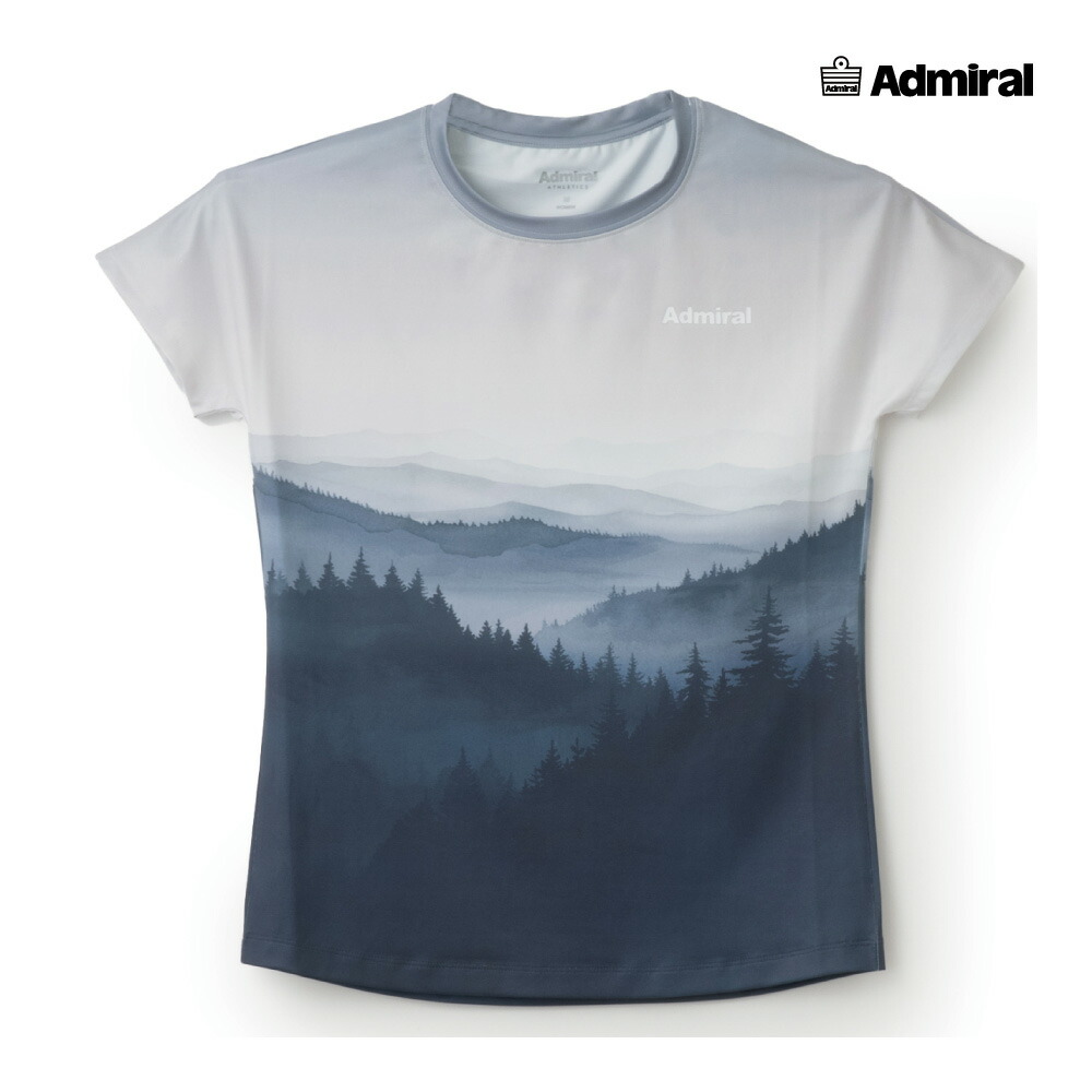 【マラソン期間中 店内最大ポイント10倍】ADMIRAL　レディース　ランドスケープドルマンTEE　ATLA539-019　2025FW　グレー　ストレッチ　アドミラル　WOMEN　テニスウェア　バドミントン　ソフトテニス　ポスト投函対応