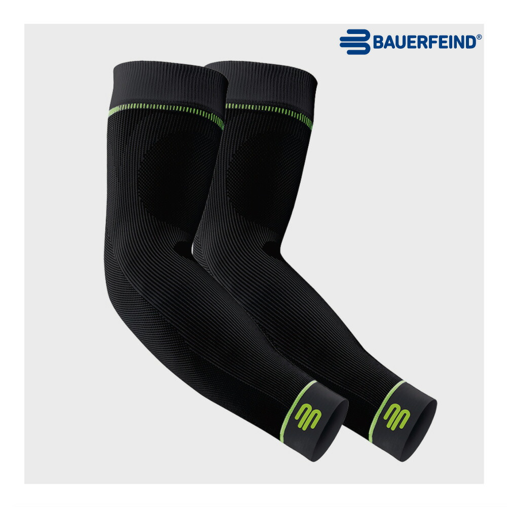【4/18・19限定！最大1500円OFFクーポン】BAUERFEIND　腕用コンプレッションスリーブ　2枚　ショート丈　SPORTS COMPRESSION ARM SLEEVES　バウアーファインド　アームカバー　スポーツ　UV　加圧　紫外線
