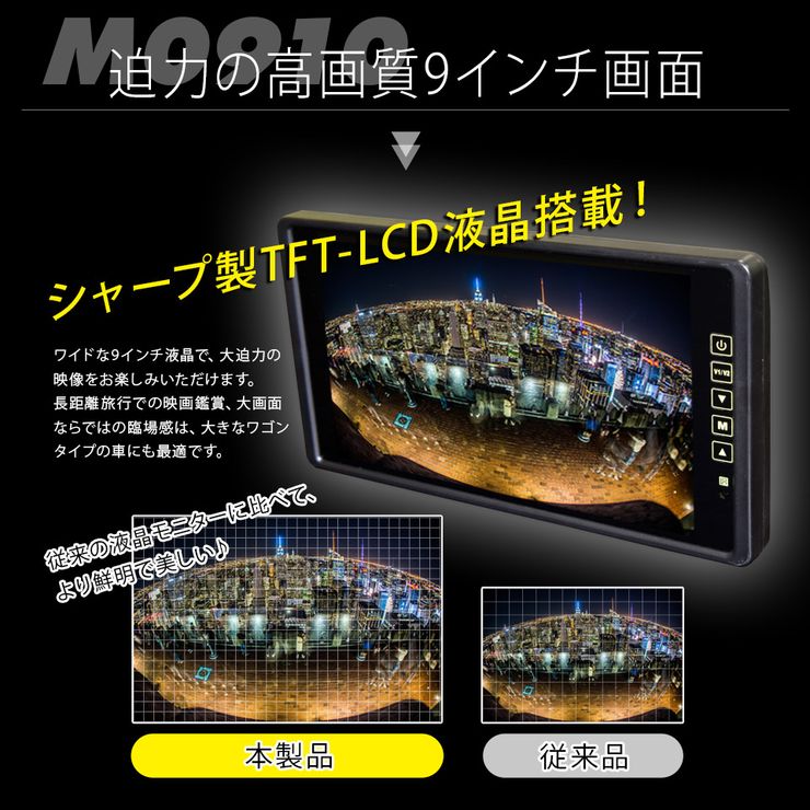 範囲ミラーモニタ 9in M0910 ルームミラーモニター 慧い製tftlcd液晶やとい入れる 当てるダイアログボックス式事 バックカメラ聯絡 貨物輸送無料 コンビニ受け取り合う商物 Vned Org