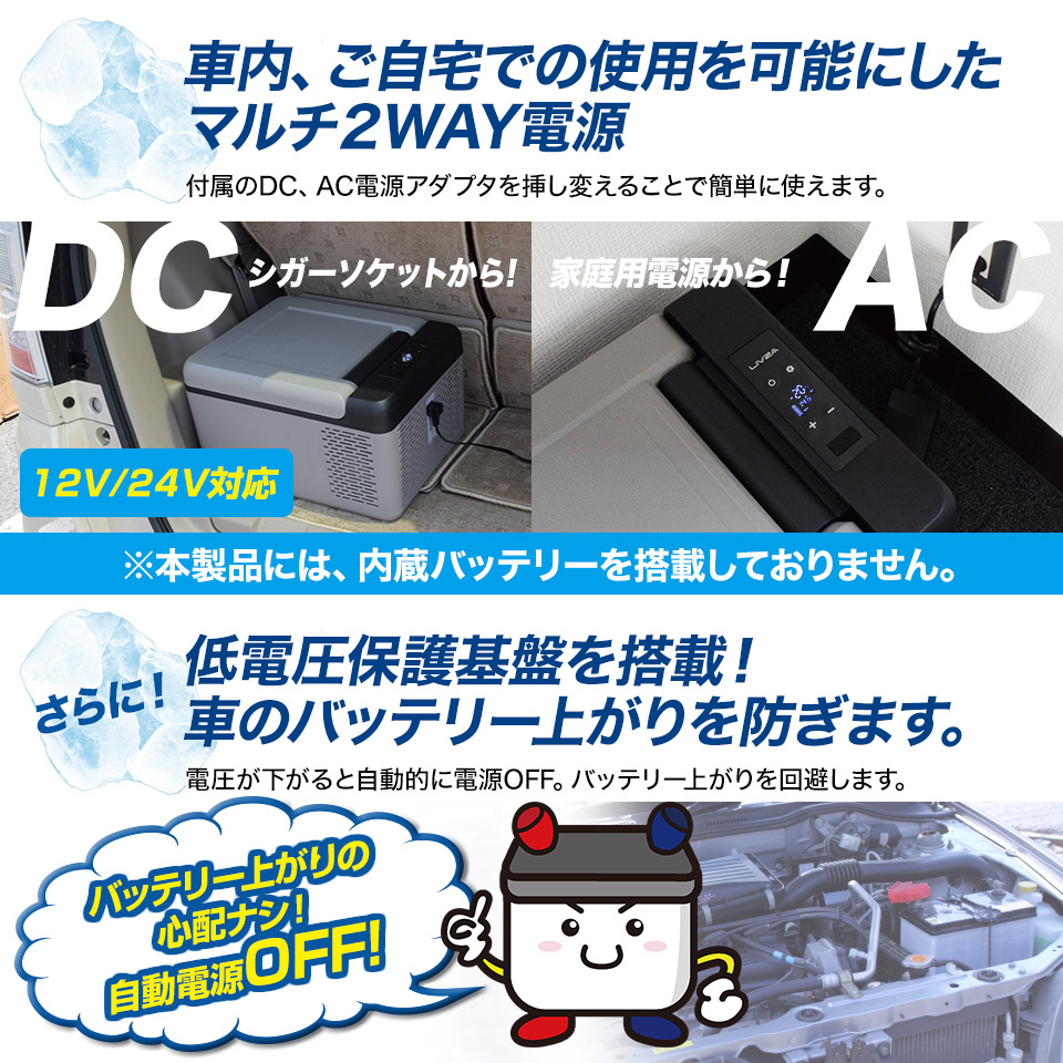 6時間限定 ポイント5倍 車載 冷蔵庫 冷凍庫 9l 12v 24v クーラーボックス 保冷 シガーソケットdc 家庭用電源ac 2way電源 ポータブル 低電圧保護 静音 家電 車中泊 釣り アウトドア キャンプ q スポーツ 防災 Ec 0012 送料無料 Restorationgardner Org