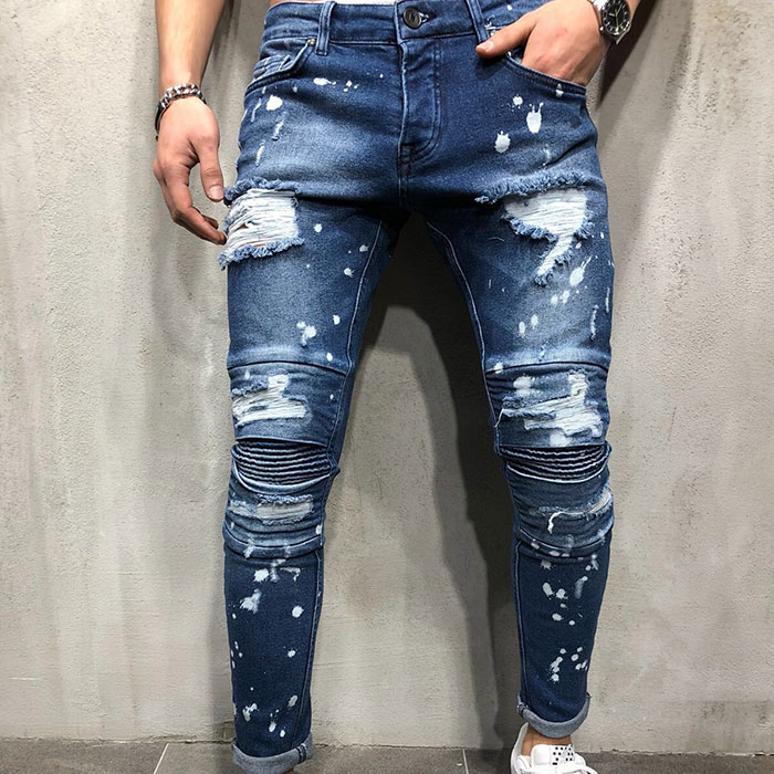 楽天市場 メンズ デニムパンツ スキニーパンツ ダメージ加工 ストレッチ カジュアル クラッシュジーンズ 美脚 ジョガーパンツ 春夏秋冬通用 通勤通学 格好良い ライダー お買い物マラソン100円offクーポン配布中 Selling Town