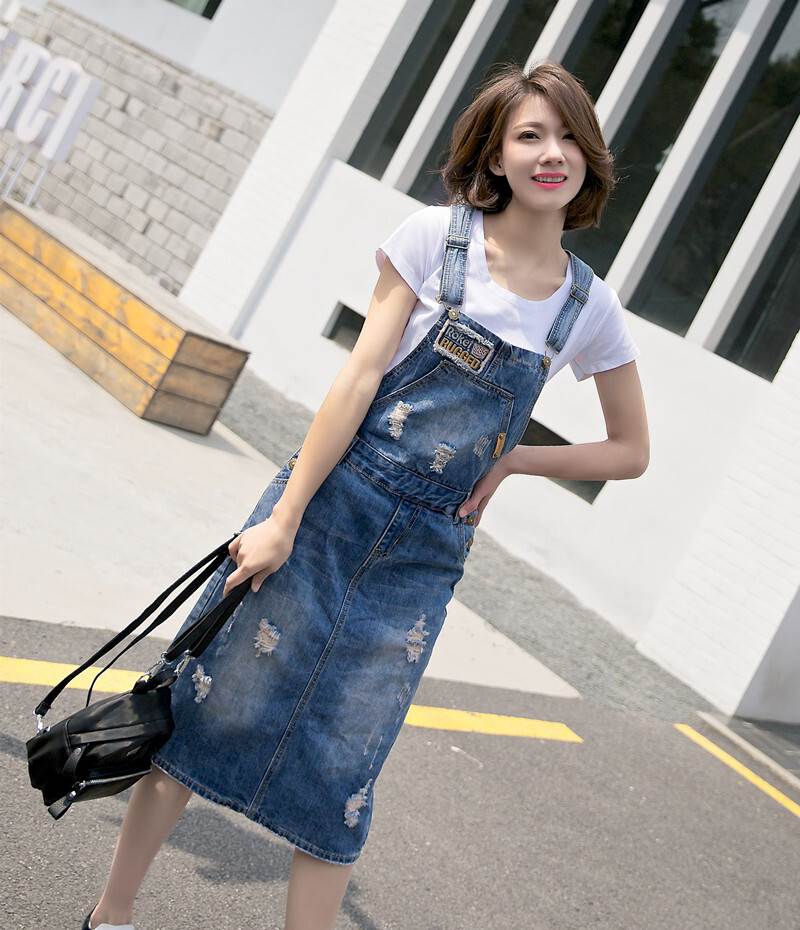 ワンピース ジャンパースカート ミモレ丈 ひざ下 ノースリーブ レディース かわいい 大人可愛い きれいめ こなれ感 シンプル カジュアル 主役級 存在感 個性的 韓国 オルチャン デート お出かけ ワンピース ダメージ オールインワン サロペット Iライン ポケット