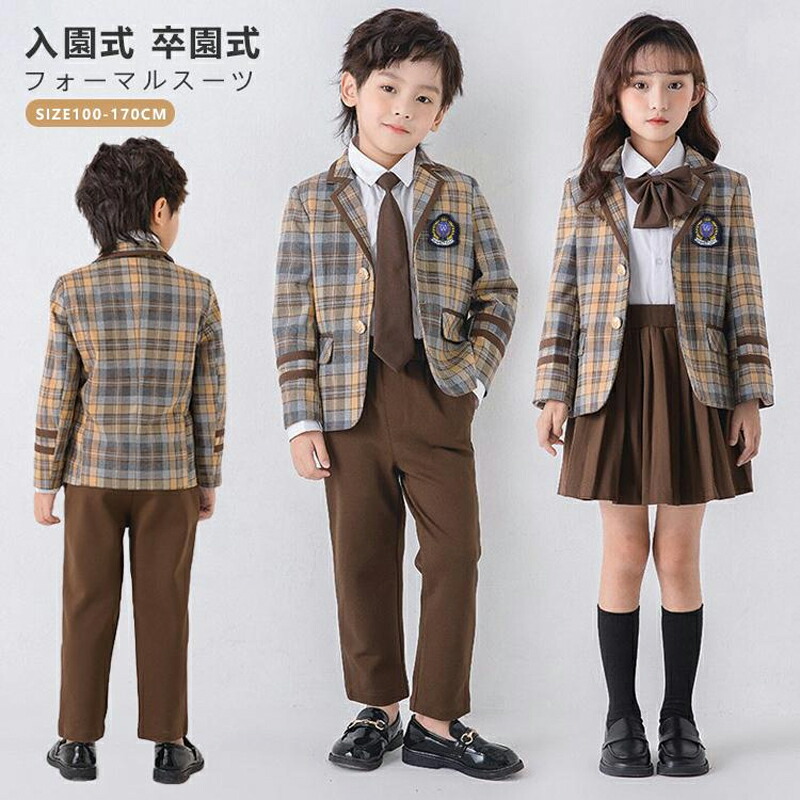 子供 スーツ フォーマル 男の子 女の子 フォーマルスーツ 入学式 キッズ スーツ ジャケット スカート パンツ 子供服 2セットアップ ネクタイ付き 卒園式 スーツ 2025 新作