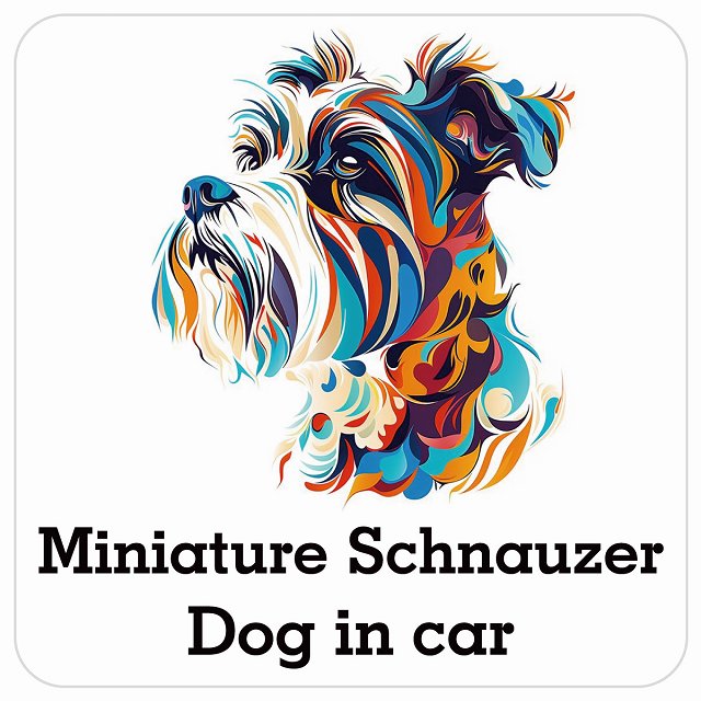 楽天市場】Dog in car Miniature Schnauzer ミニチュアシュナウザー E