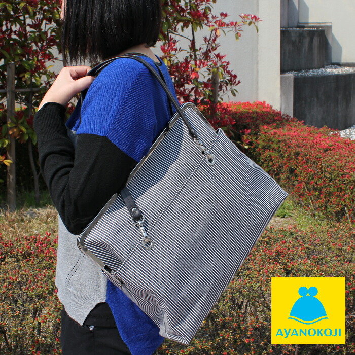 がま口ポーチ＆サイドポケット付きスクエアトートバッグ✽あんこちゃん✽ 受注生産品】がま口ポケット付きミニトートバッグ【帆布・がまドット柄