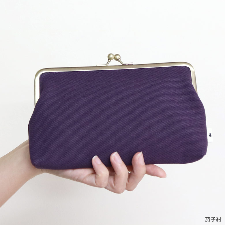【在庫商品】6寸がま口平ポーチ【帆布・無地】<がまぐち/ガマグチ/蝦蟇口/和雑貨/京都/通帳/印鑑/パスポート/ケース/iPhone6Plus/がま口/綾小路/あやの小路>