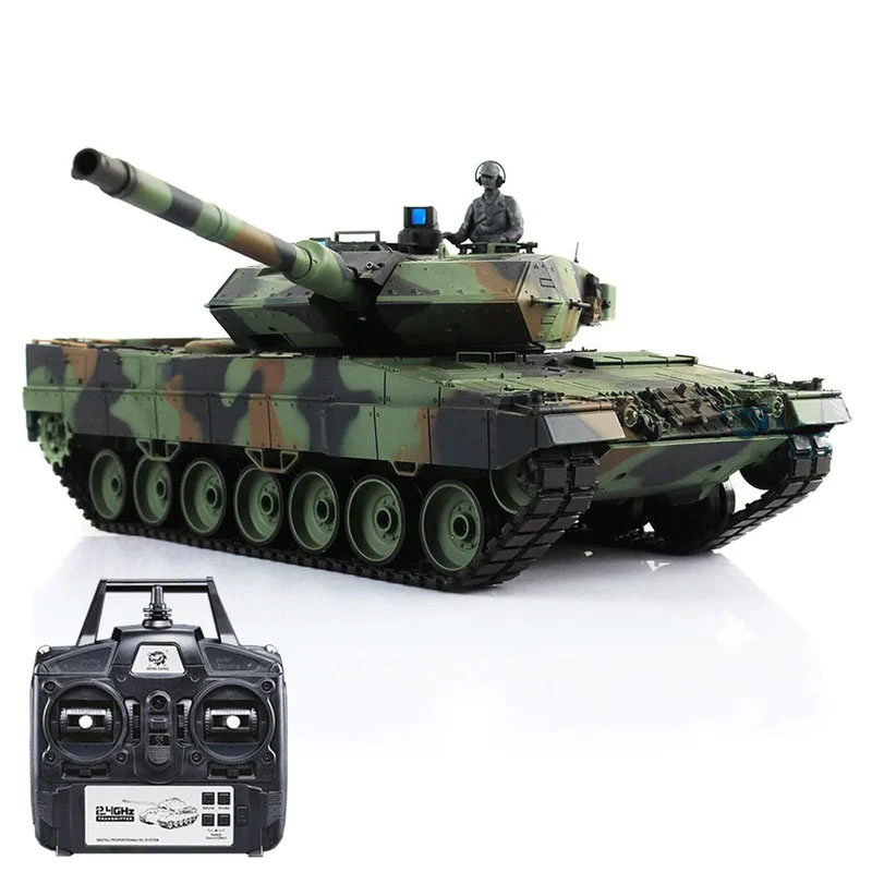 HengLong/MATO 1/16 レオパルド2A6 2.4GHz（金属ギアボックス・プラキャタピラ・FPVリアルタイム画像伝送・リコイル発煙・サウンド・発煙仕様）MATOアップグレード