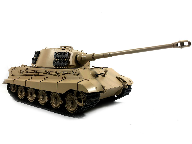 Mato/Clark 1/16 KingTiger 2.4Ghz(フルメタル・赤外線バトルシステム・サウンド仕様・デザートイエロー塗装仕様・アルミケース）　1228-Y-IRAC