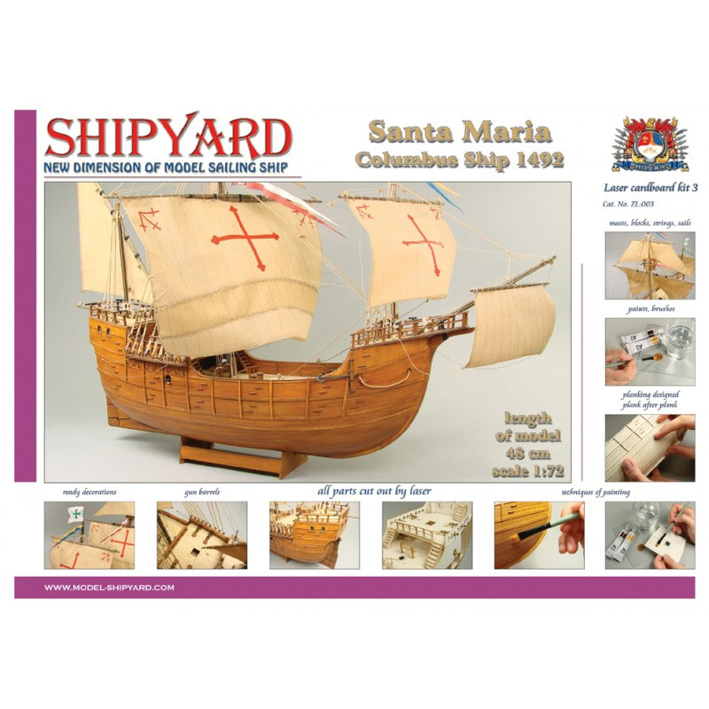 今年の新作から定番まで Vessel Shipyard サンタマリア Santa Maria 1492 Laser Cardboard Kit Zl 003 Fucoa Cl