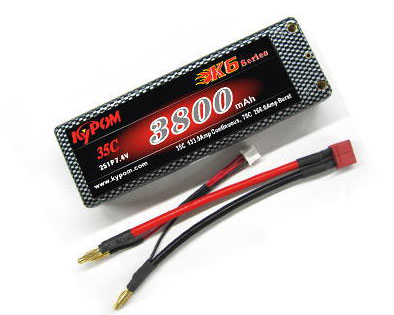 Kypom ハードケースLipoバッテリー (7.4V 3500mah 35C 2S1P 25*47*139mm)