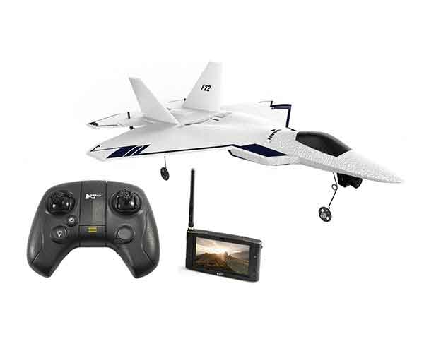 HUBSAN/ハブサン  F22 2.4G 4CH 310ミリメートルWingspan EPO FPV RC飛行機RTF 720Pカメラ＆HT015B送信機 - F22+HT015B+HS001