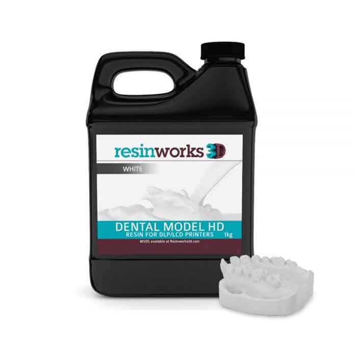 Resinworks3D 歯科用モデルHDレジン 白1Kg White LCD光造形 Photon