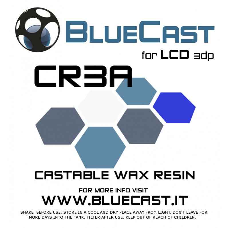 BlueCast Cr3aレジン　光造形LCD 3Dプリンター用 (Wanaho D7、Anycubic 3d、Phrozen Shuffle、Micromake L2、X-Cube、Xayav V (405 nm)） BlueCast Cr3a LCD 0.5 kg画像