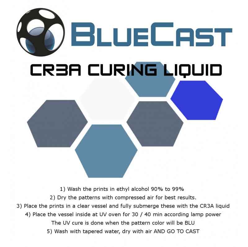 BlueCast Cr3a硬化液　光造形LCD 3Dプリンター用 (Wanaho D7、Anycubic 3d、Phrozen Shuffle、Micromake L2、X-Cube、Xayav V (405 nm)） Cr3a CURING LIQUID 250g画像