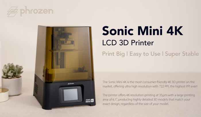 Phrozen Sonic Mini4K 光造形式LCD 3Dプリンター プリンタ