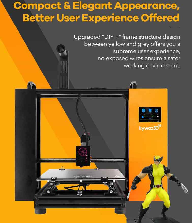 Kywoo3D TycoonMax タイクーンマックス 3Dプリンターキット、印刷サイズ300 x 300 x 230mm/ダイレクトドライブ押出機/超静音//リニアガイド/自動レベリングセンサー|AYARD