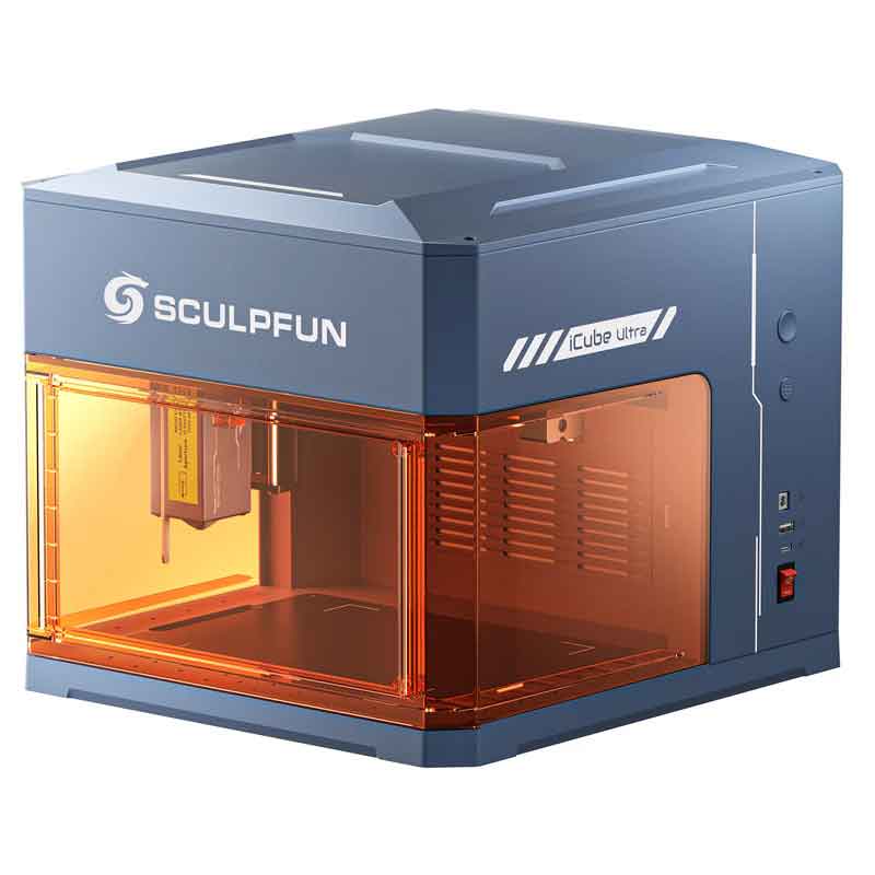 Sculpfun iCube Ultra: フラッグシップポータブルデュアルレーザーモジュールスイッチング刻みつける機
