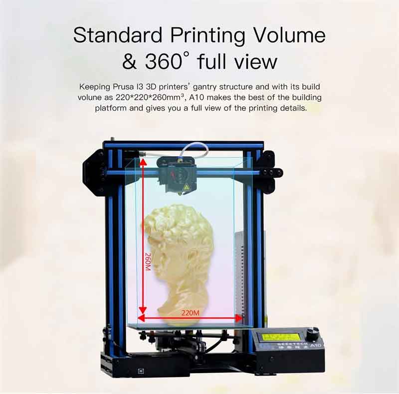 【楽天市場】GEEETECH A10 3Dプリンター 一部組立済みDIYキット 220×220×260mm大容量
