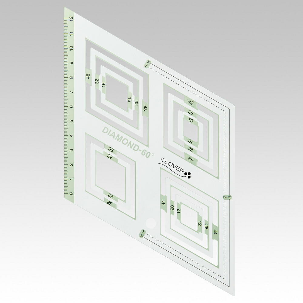 楽天市場】クロバー ピーステンプレート＜ひし形60度＞ : けいとのコーダ
