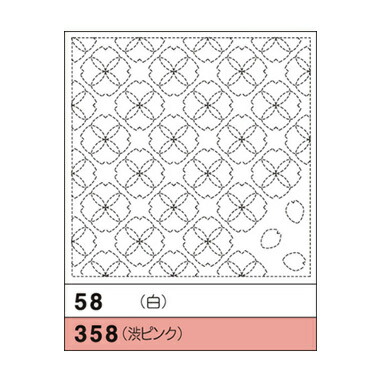 楽天市場 オリムパス 刺し子花ふきん布パック 渋ピンク 桜狩り さくらがり 358 糸と真綿の秋田屋