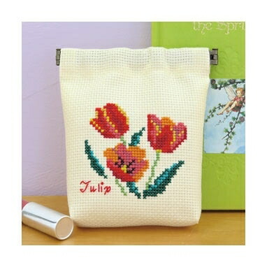 楽天市場】クロスステッチししゅうキット・アネモネのポーチ : 布が