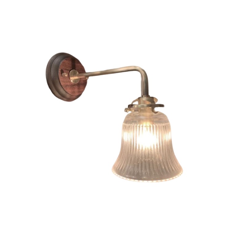 ウォールランプ 屋内用【fc-2010】&灯具【fc-ww240gy】セット 口金サイズE17 横ネジ式口径Φ60mm 定格電力60W|Ayuki works (アユキワークス)