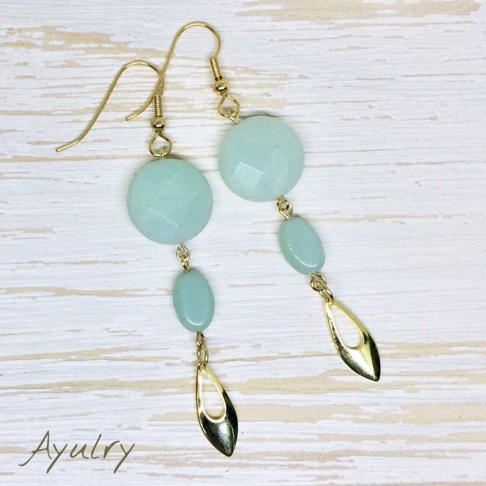 Ayulry Metal Allergic Response Surgical Stainless Steel Use Metal Allergic Response Surgical Stainless Steel Use Anium Resin Earrings Post Changes Free Natural Stone Ite Light Blue