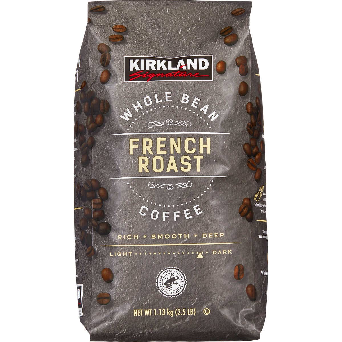 カークランドシグネチャー フレンチローストコーヒー 豆 1.13kg ブレンドコーヒー 大容量 コーヒー豆 深煎り 濃厚な味わい コストコ商品 輸入コーヒー プレゼントに最適 香り高いコーヒー 業務用コーヒー豆 ドリップコーヒーにおすすめ フレンチプレス対応