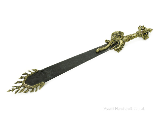 カドゥガ　42cm  ネパール　チベット 楽天市場】カドゥガ （利剣） 密教法具 / チベット ヴァジュラ 結界