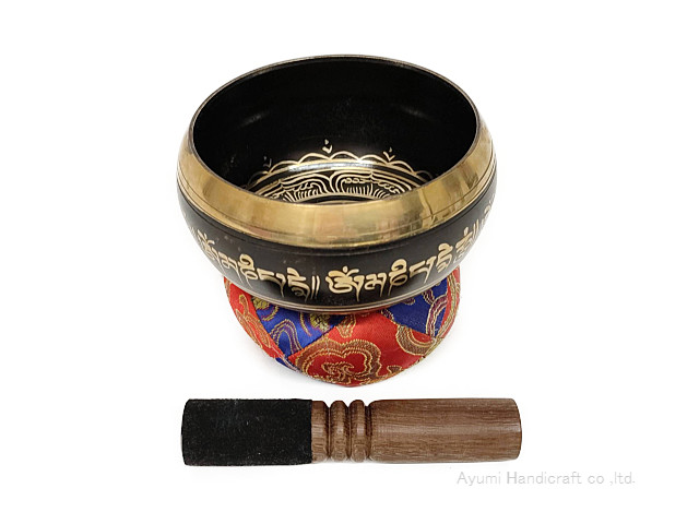 チベット密教法具 シンギングボウル・ドニパトロ （bw090・口径約14cm 高さ約7.5cm）
