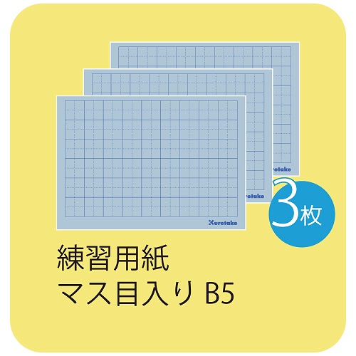 呉竹 水書練習用紙 マス目入り B5 3枚入 10セット Kn37 55 Educaps Com Br