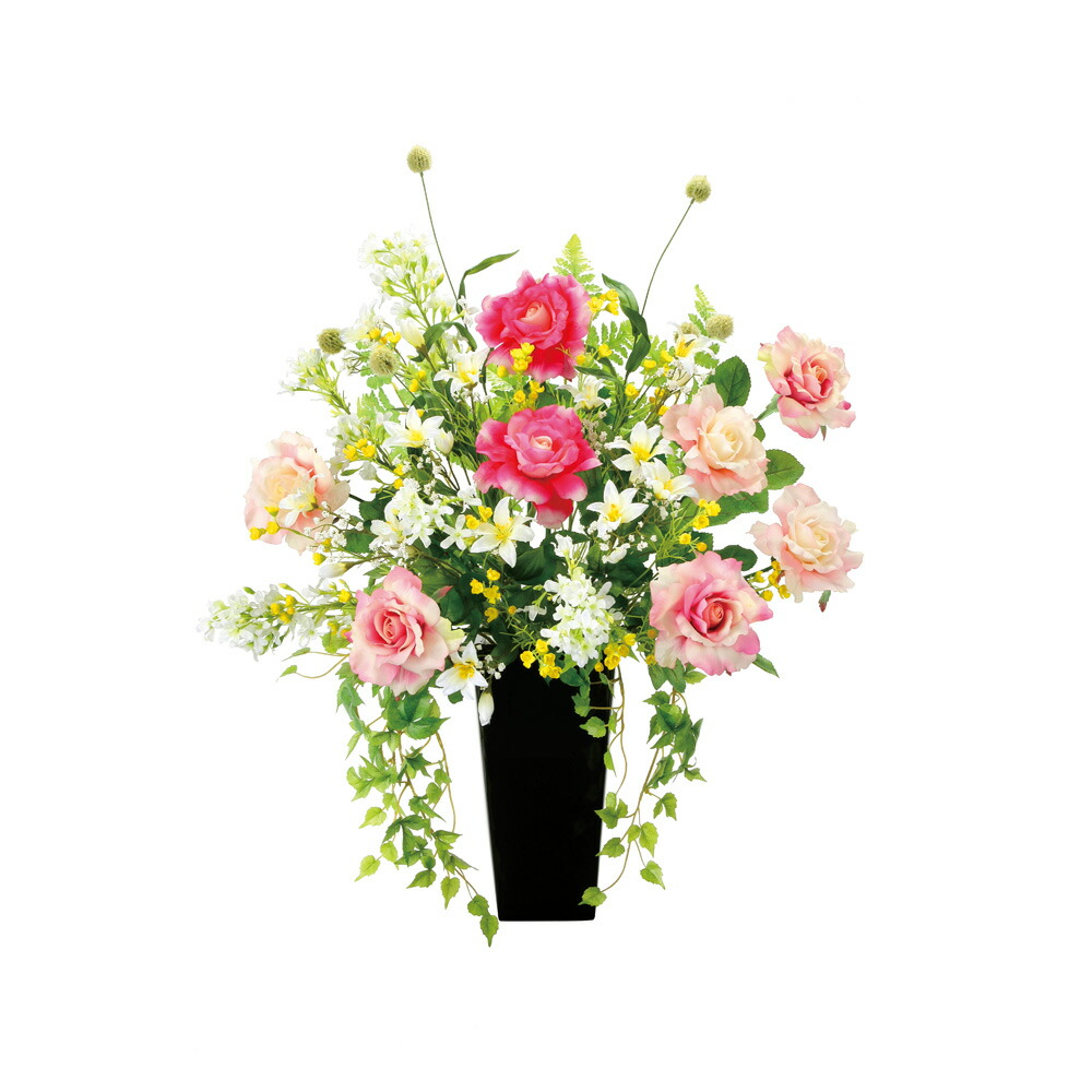 アートフラワー アニエラ 〔テーブルタイプ〕 光触媒 造花 人工 インテリア フラワー アレンジメント おしゃれ ギフト プレゼント 御祝 部屋に飾る 花 アートフラワー ツインソフトロ−ズ 〔テーブルタイプ〕 光触媒 造花